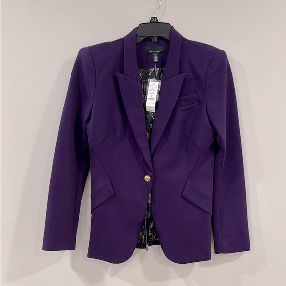 NWT WHBM Luxe Stretch Editor Blazer Purple - Picture 3 of 9